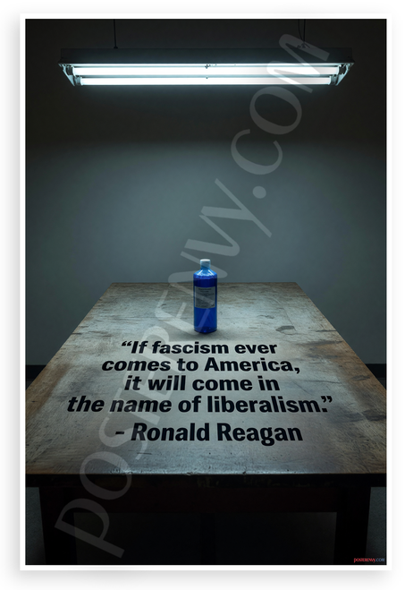 Ronald Reagan 'If Fascism Comes to America in Name of Liberalism' Political 12x18 US Made Poster