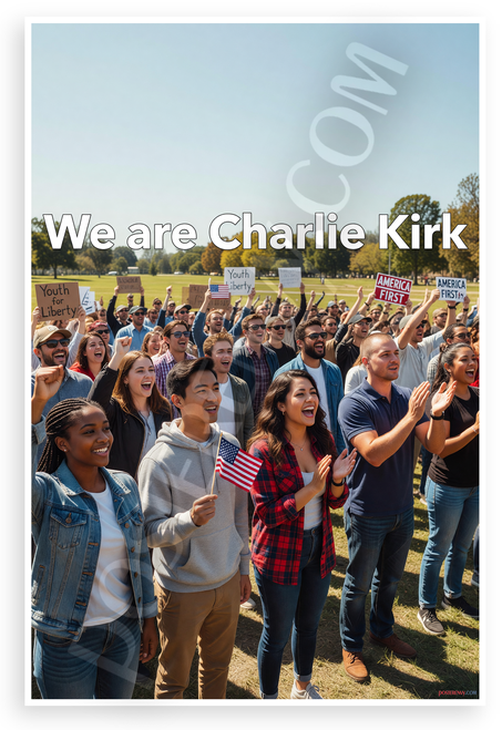 We are Charlie Kirk Youth Rally Activism 12x18 US Made Poster