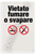 No Smoking No Vaping Vietato Fumare o Svapare Safety 12x18 US Made Poster
