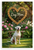 Dogo Argentino Dog Mom Heart Dog Bone Frame Garden 12x18 US Made Poster