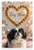 Dog Mom Japanese Chin Dog Bone Heart Floral 12x18 US Made Poster