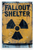 Fallout Shelter Vintage Radiation Sign Cold War 12"x18" US Made Poster
