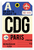 Vintage Baggage Tags CDG Paris, FCO Rome, LHR London Poster Set — 3 Prints 12x18 Inch US Made