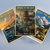 Vintage Travel 3 Poster Set — Explore the Tropics, Visit the Alps, Voyage to the East — 3 Prints 12x18 Inch US Made