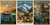 Vintage Travel 3 Poster Set — Explore the Tropics, Visit the Alps, Voyage to the East — 3 Prints 12x18 Inch US Made