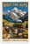Vintage Travel 3 Poster Set — Explore the Tropics, Visit the Alps, Voyage to the East — 3 Prints 12x18 Inch US Made