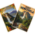 Venezuela Angel Falls Vintage Travel 2 Poster Set — 2 Prints 12x18 Inch US Made