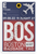 Boston BOS Airport Baggage Tag, Subway Stations & Skyline 3 Poster Set — 3 Prints 12x18 Inch US Made