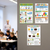 Science Data Graphs Tools, Bar Pie Charts, Plant Growth 3 Poster Set — 3 Prints 12x18 Inch US Made