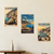 Amalfi Coast Vintage Travel 3 Poster Set — 3 Prints 12x18 Inch US Made