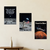 Neil Armstrong Moon Landing Apollo 11 Flag Travel to Mars 3 Poster Set — 3 Prints 12x18 Inch US Made