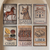 Ancient Roman Mosaic Latin 6 Poster Set — Equus Canis Domus Cibus Legio Liber 6 Prints 12x18 Inch US Made