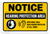 Hearing Protection Area Safety Sign 12x18 US Made Poster