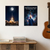Artemis II Mission — 2 Poster Set — Rocket Launch to the Moon, Victor Glover Pilot — 12x18 Inch | Made in USA