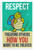 Positive Behavior Support — 2 Poster Set — Respect Golden Rule Turtle, Three R's Respect Responsibility Dalai Lama — 12x18 Inch | Made in USA