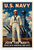 US Navy Vintage Posters — 3 Poster Set — Join the Navy Sailor, John Paul Jones Quote, Eagle Anchor Legacy — 12x18 Inch | Made in USA