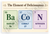 Bacon The Element of Deliciousness Chemistry Humor 12"x18" US Made Poster