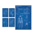 Star Wars Hoth Patent Prints — 5 Poster Set — AT-AT Walker, Tauntaun, Snowspeeder, Pro Bot, Hoth Stormtrooper — 12x18 Inch | Made in USA