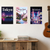 Tokyo Travel — 3 Poster Set — Tokyo Night Skyline Rainbow Bridge, Ueno Park Cherry Blossoms, Akihabara Neon Street — 12x18 Inch | Made in USA