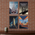 New York City Landmarks — 4 Poster Set — Rockefeller Center, Brooklyn Bridge, Flatiron Building, One World Trade Center — 12x18 Inch | Made in USA