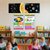 Solar System Science Classroom Posters — 4 Poster Set — Solar System Inner Outer Planets, Day Night Seasons Earth Rotation, Moon Phases, Planets Diagram — 12x18 Inch | Made in USA