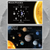 Solar System Science Classroom Posters — 4 Poster Set — Solar System Inner Outer Planets, Day Night Seasons Earth Rotation, Moon Phases, Planets Diagram — 12x18 Inch | Made in USA