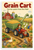 Grain Cart Tractor Farm Scene Children's Illustration 12"x18" US Made Poster