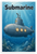 Submarine Illustrated Ocean Adventure 12"x18" US Made Poster