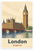 London England Big Ben Houses of Parliament Vintage Travel 12"x18" US Made Poster