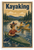 Kayaking Vintage Camp Scene 12"x18" US Made Poster