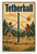 Tetherball Vintage Retro 12"x18" US Made Poster