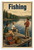 Fishing Vintage 1950s Camp Poster 12"x18" US Made Poster