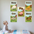 Farm Animals — 5 Poster Set — Sheep, Cow, Pig, Chicken, Horse — 12x18 Inch | Made in USA