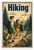 Vintage Camp Signs — 5 Poster Set — Hiking, Lake Swim, Canoeing, Rock Climbing, Orienteering — 12x18 Inch | Made in USA