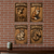 Wildlife Carved-Wood-Look — 4 Poster Set — White-Tailed Deer, Red Fox, Snowshoe Hare, Wild Mustang — 12x18 Inch | Made in USA