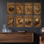 Rustic Carved Wood Wildlife — 8 Poster Set — American Bison, Pronghorn, Cougar, Gray Wolf, Coyote, Elk, Grizzly Bear, Bald Eagle — 12x18 Inch | Made in USA