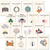 Major Holidays — 16 Poster Set — Veterans Day, Christmas, Earth Day, Halloween, St. Patrick's Day, Presidents' Day, New Year, Valentine's Day and more — 12x18 Inch | Made in USA