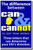 The Difference Between Can & Cannot is Just Three Letters.  Three Letters That Can Determine Your Life's Direction