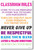 School Classroom Rules #13 - NEW Classroom Motivational PosterEnvy Poster