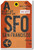 SFO - San Fransisco Airport Tag - Poster Print Gift