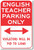 WARNING - English Teacher - Parking Only - NEW School Humor Poster (hu270)