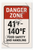Danger Zone Food Safety Handling Restaurant Kitchen Poster Poster - 18 inch x 12 inch