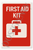 Safety and Emergency Signs first aid kits - English Poster - 18 inch x 12 inch