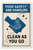 Clean As You Go Restaurant food safety kitchen workplace sign Poster - 18 inch x 12 inch