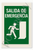 Safety and Emergency Signs emergency exit signs - Spanish Poster - 18 inch x 12 inch