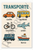 Spanish Vocabulary Transportation Transporte Poster - 18 inch x 12 inch