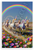 Playful Unicorns Galloping Rainbow Meadow Flowers Sparkles Fantasy 12x18 US Made Poster