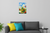 Cheerful Turtle in Sunny Flower Meadow Whimsical 12x18 US Made Poster
