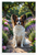 Papillon Dog in Lush Garden Floral Surroundings Wildlife 12x18 US Made Poster