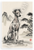 Chinese Crested Dog Chinese Ink Brush Painting Mountains Pine Trees 12x18 US Made Poster